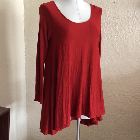 Urban Outfitters Kimchi Blue Rich Orange Pumpkin Spice Swing Tunic Shirt - Picture 2 of 8